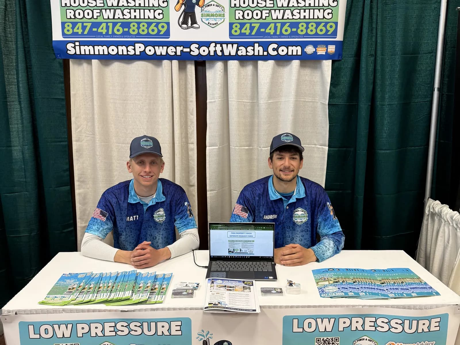 Our crew at a home show booth