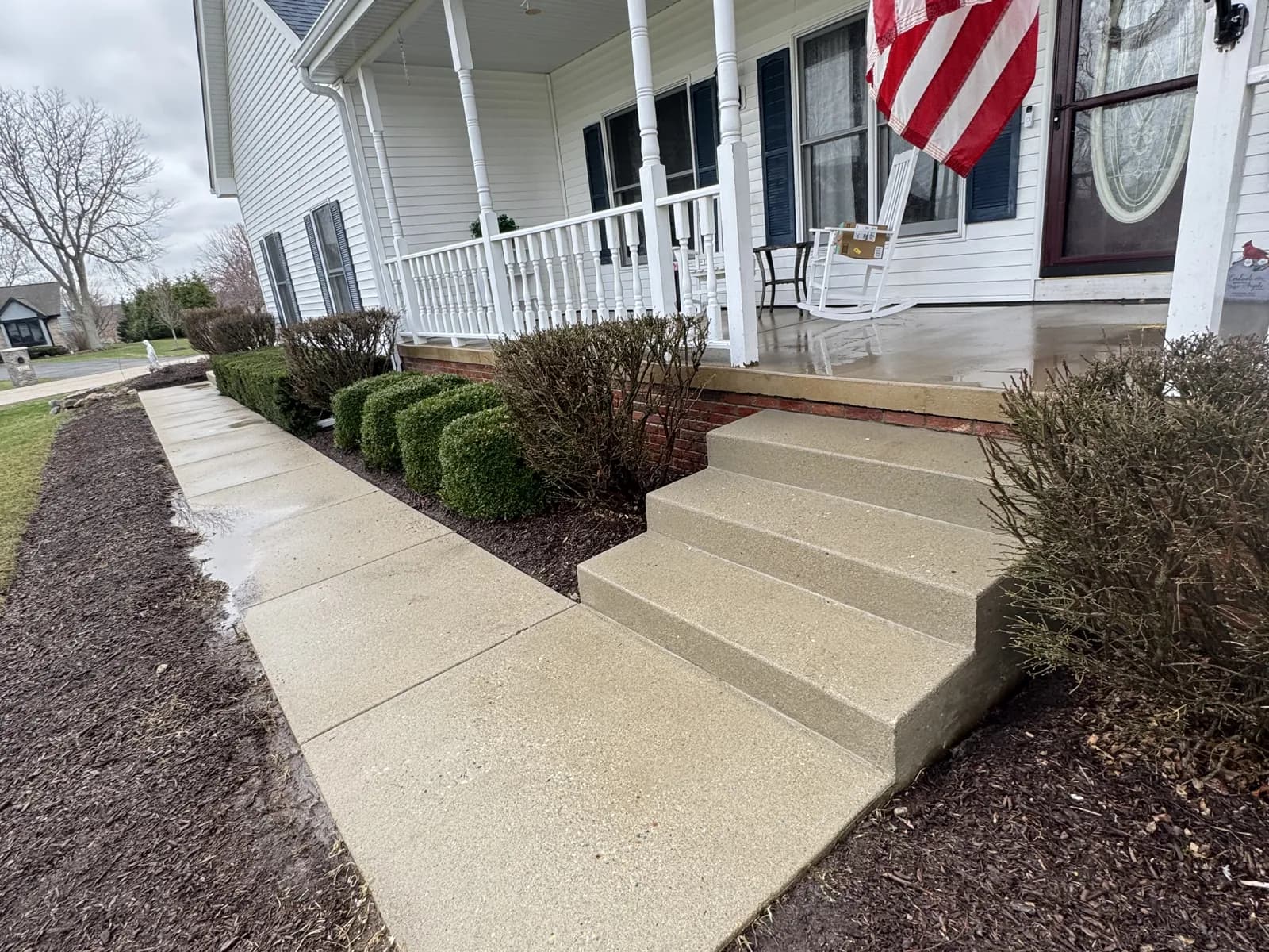 Front walk and steps